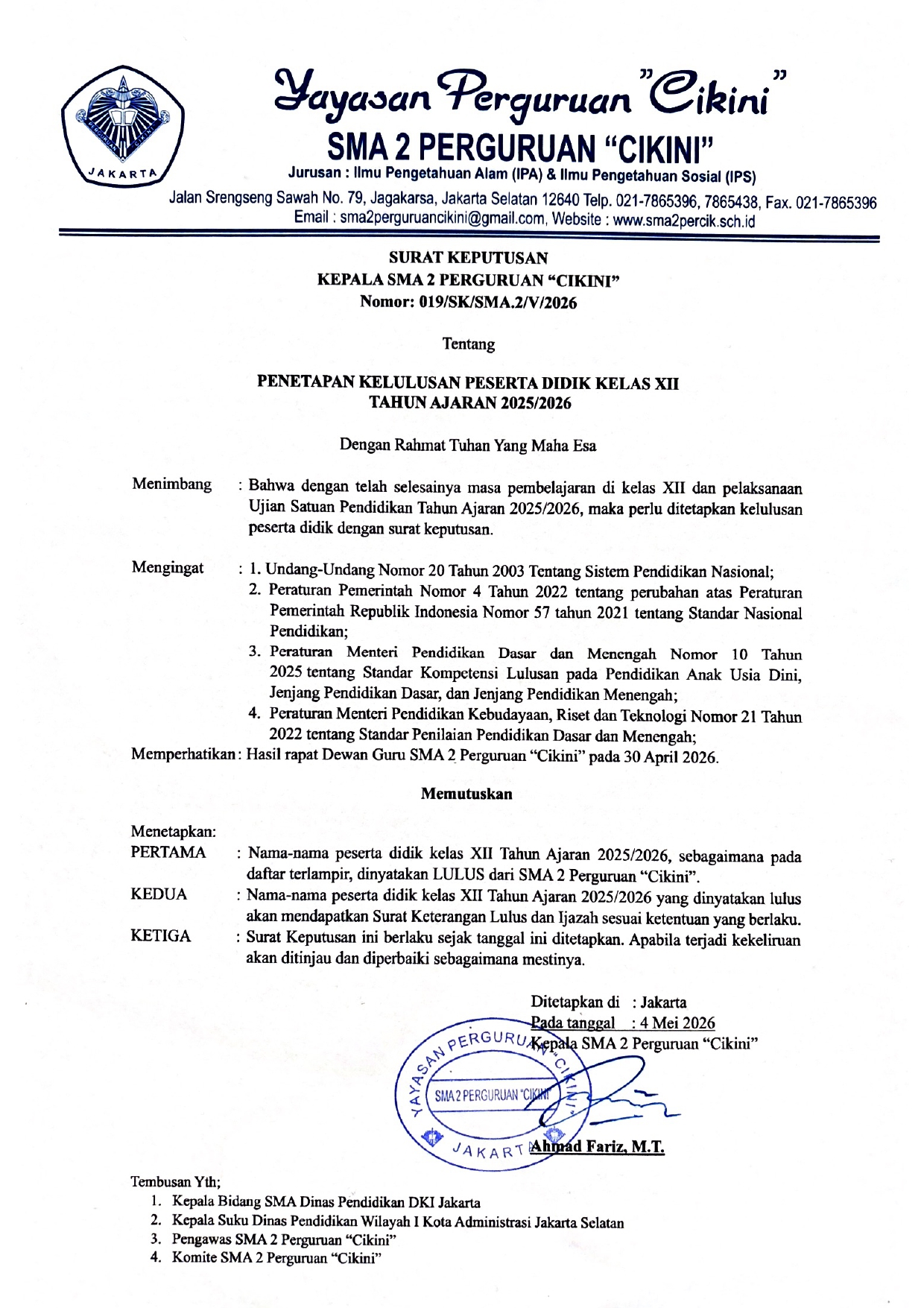 SK Kelulusan